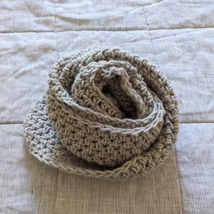 Grey Crochet Scarf